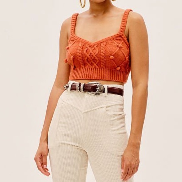 For love and lemons | Florentina Orange Sweater Tank - Picture 2 of 4